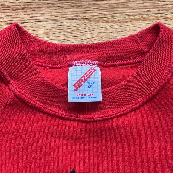 Vintage Christmas Crewneck / 90s / Large / Ring In The Season - Picture 3 of 7